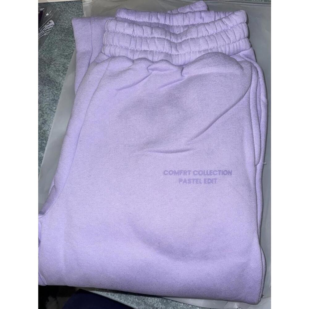 Comfrt Unisex Pastel Sweatpants Lavender Purple Medium NEW Stretch Relax